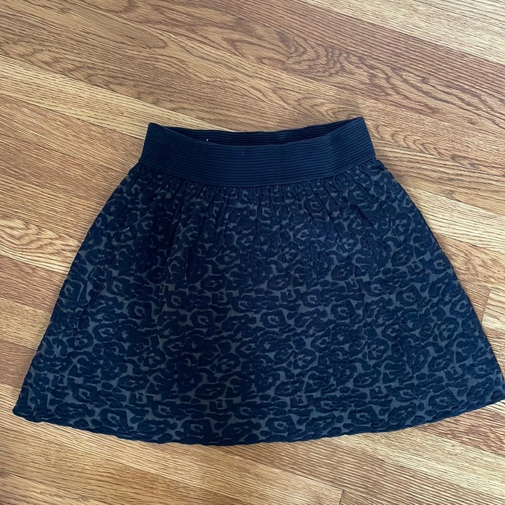 Claudie Pierlot knit skater skirt in khaki and black